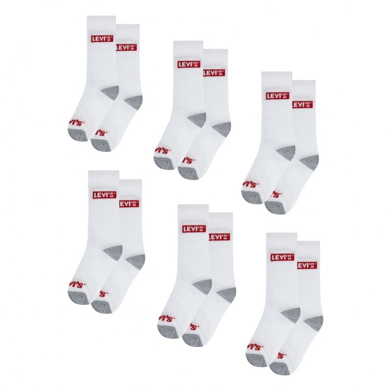 Levi`s 6 pk regular sokker white