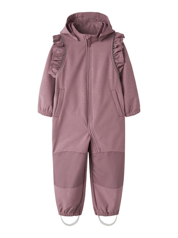 Name It Alfa softshell dress frill wistful mauve foil dots