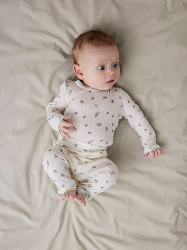 Name It Wang ull legging snow white blomster