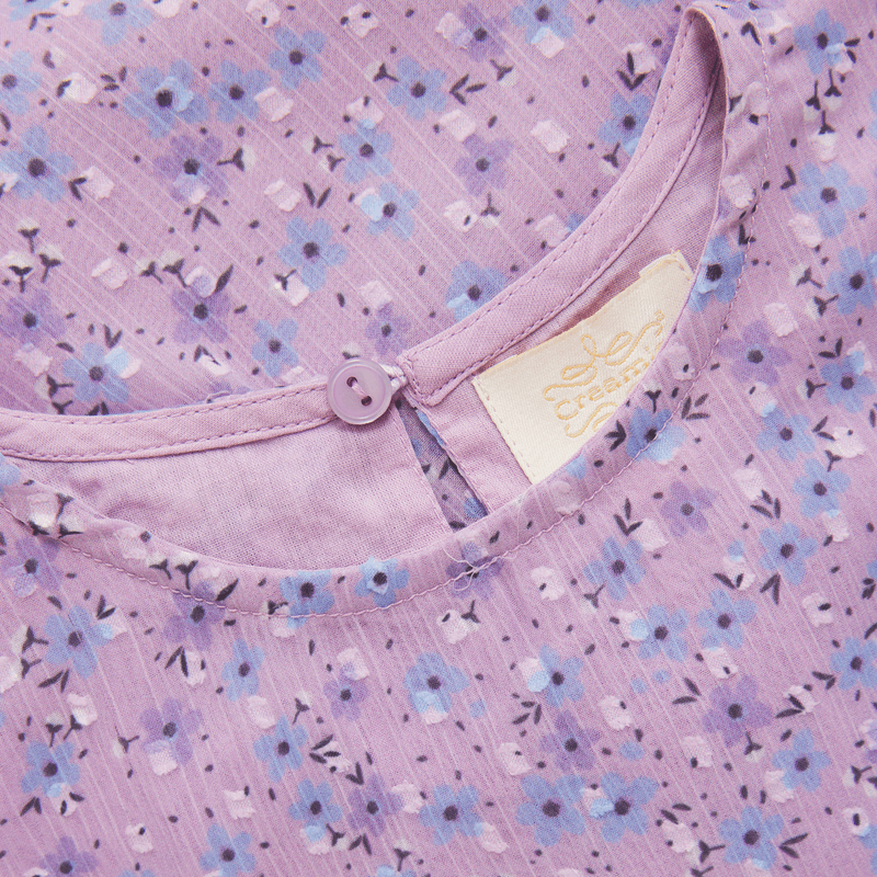 Creamie Kjole chiffon blomst lavender frost