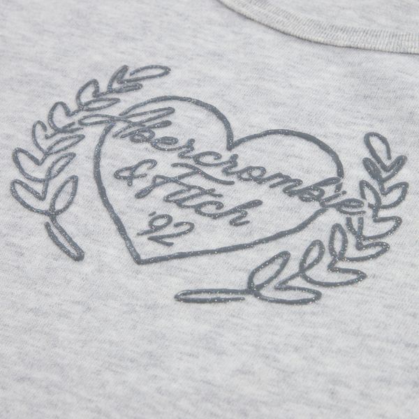 Hovedbilde Abercrombie T-shirt hjerte light grey heather