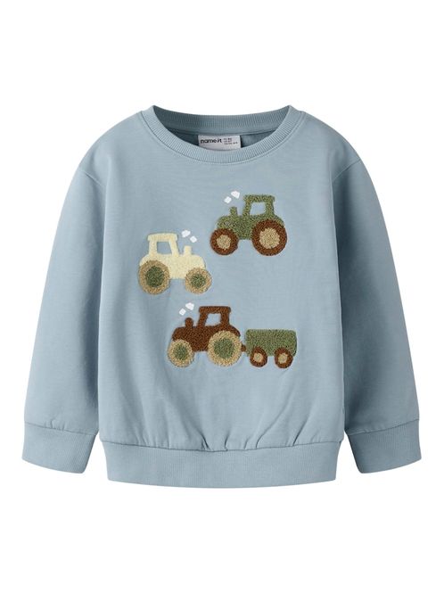 Hovedbilde Name It Halvor traktor genser blue fog