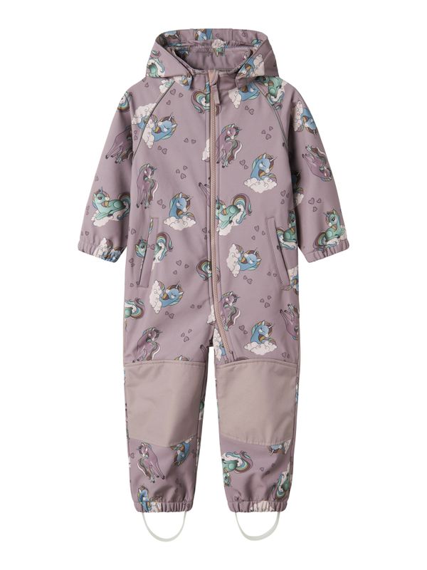 Name It Alfa softshell dress purple dove unicorns 