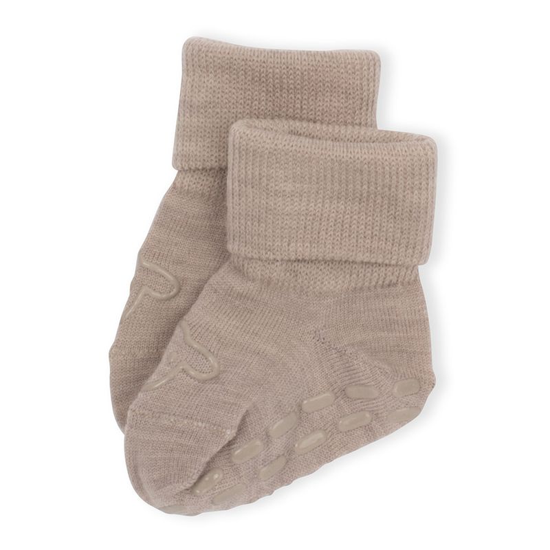 Lillelam Ull sokk antiskli  beige