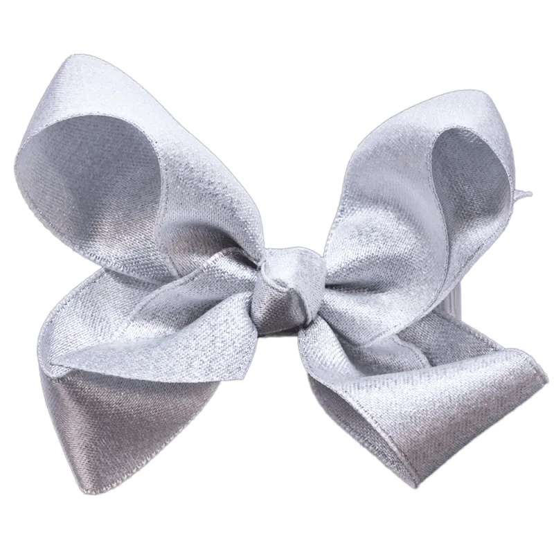 POI Hårspenne metallic sløyfe sølv