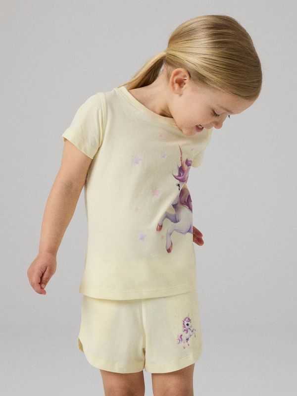 Name It Helgas shortssett unicorn pear sorbet
