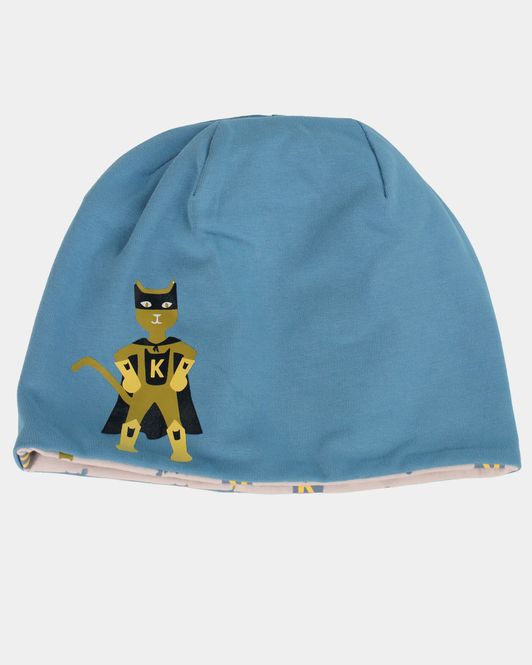 Hovedbilde Kattnakken Lue vendbar superblå 4-8 år