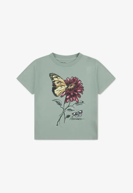 Hovedbilde Abercrombie flower butterfly T-shirt iceberg ...