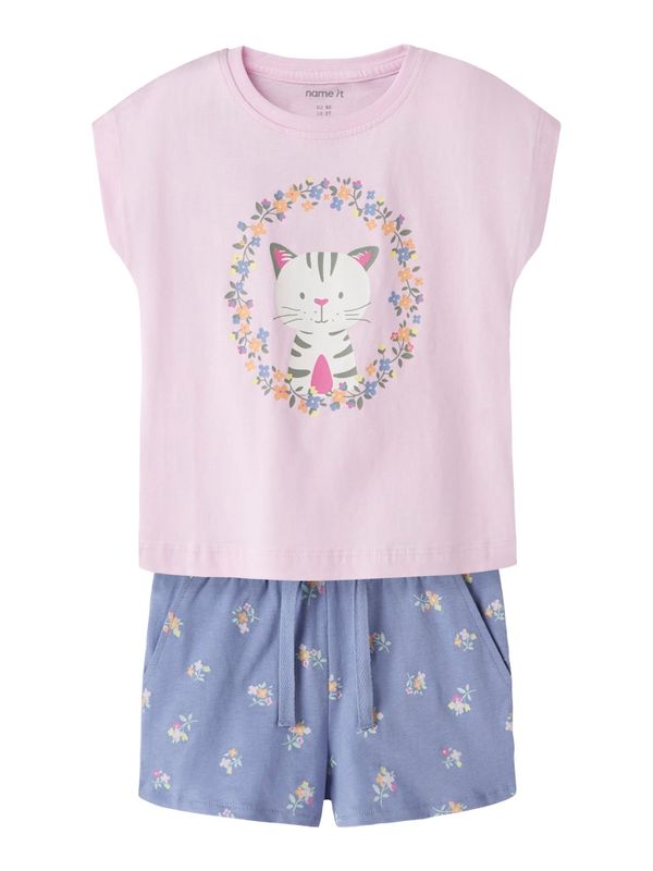 Name It Vigea shortssett flower cat pirouette