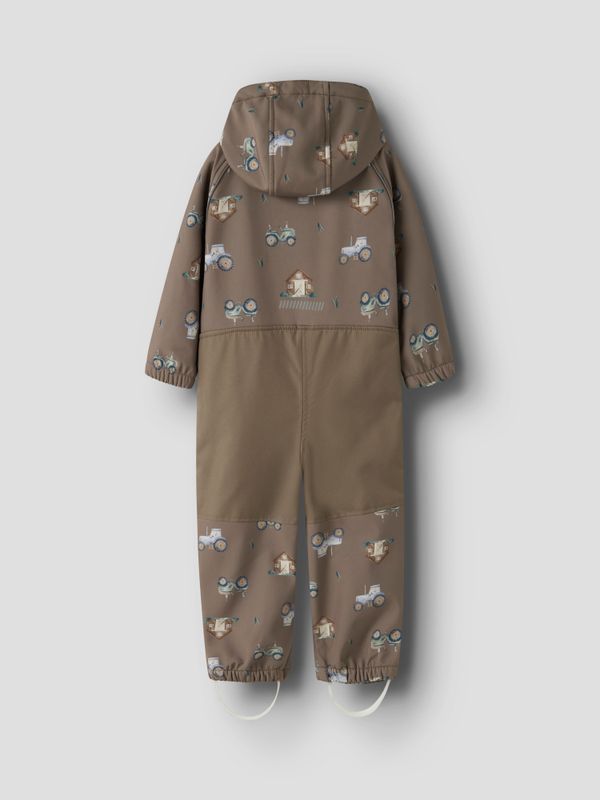 Name It Alfa softshell dress walnut aop farm traktor