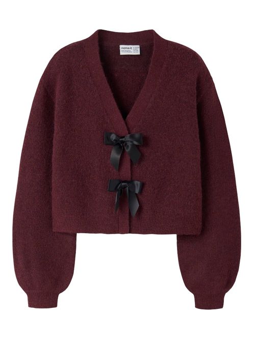 Hovedbilde Name It Rina kardigan sløyfe burgundy