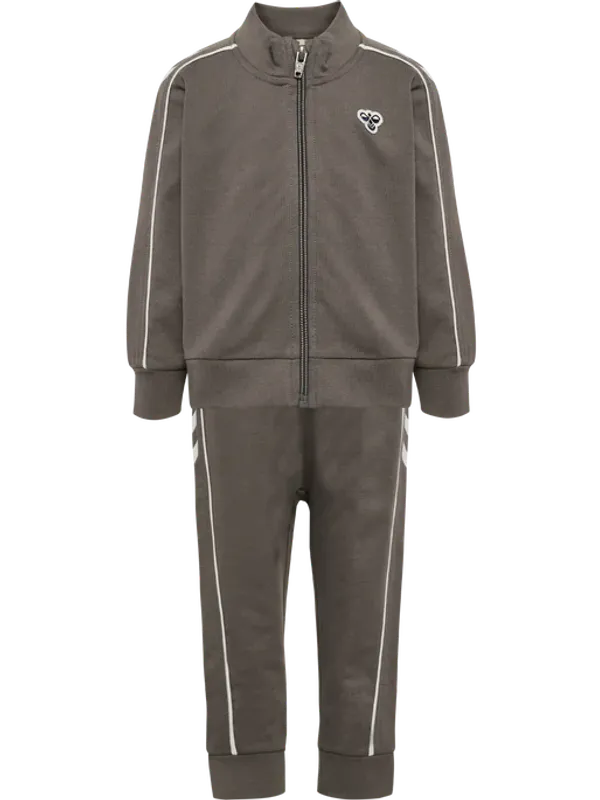 hmlMini Co Reg joggedress black dark gull gray 