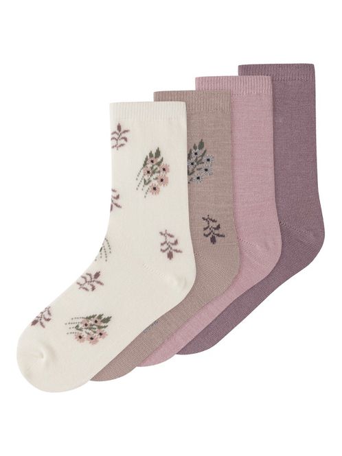 Hovedbilde Name It Wak 4pk ull sokk toadstool violet